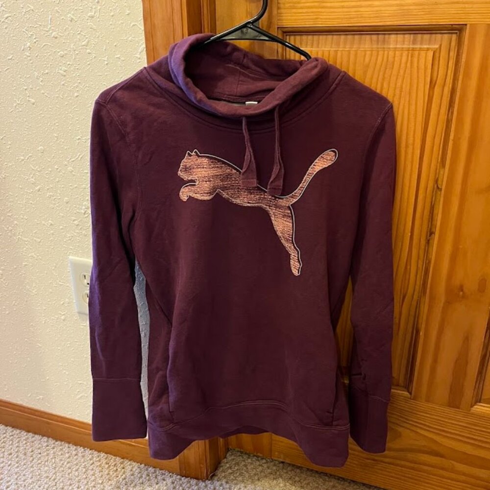 Puma Women's Cowl Neck Sweatshirt, Purple, Small